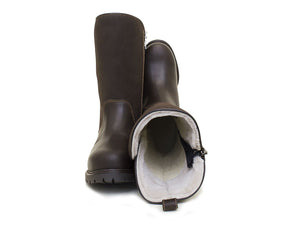 Bareback Quebec Waterproof Zip-up Fur Lined Boots - Brown