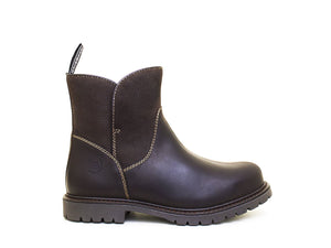Bareback Quebec Waterproof Zip Up Ankle Boots - Brown