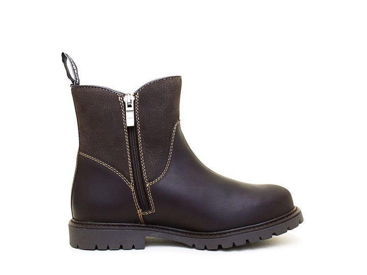 Quebec Waterproof Zip Up Ankle Boots - Brown