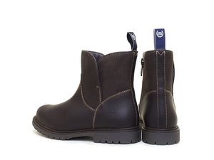 Bareback Quebec Waterproof Zip Up Ankle Boots - Brown