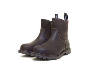 Bareback Quebec Waterproof Zip Up Ankle Boots - Brown