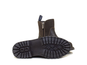 Bareback Quebec Waterproof Zip Up Ankle Boots - Brown