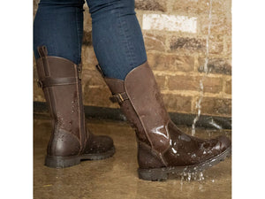 Bareback Quebec Waterproof Zip Up Mid Calf Boots - Brown