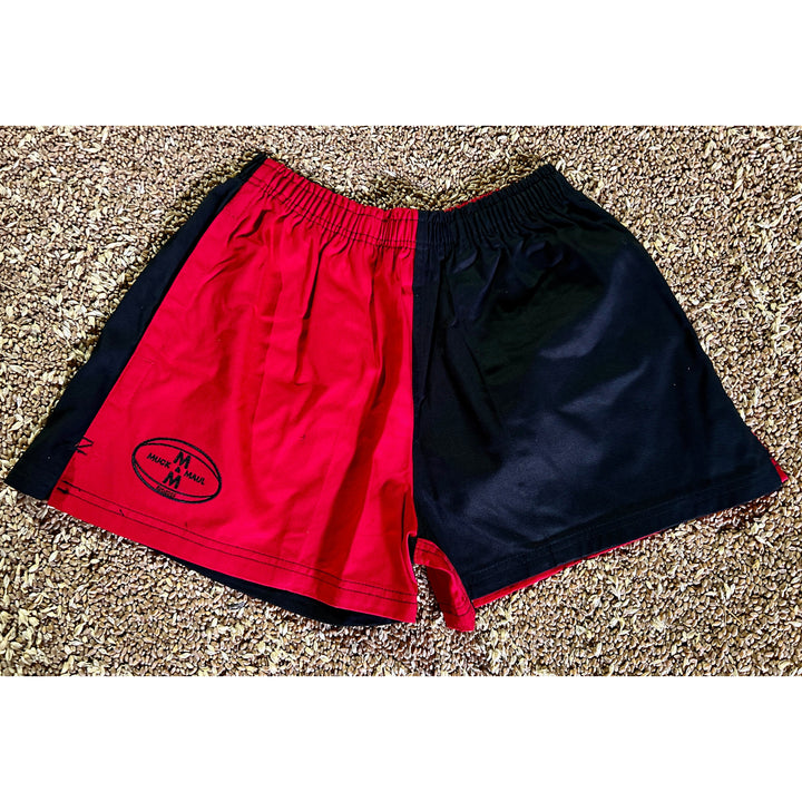 Red and Black Harlequin Rugby Shorts