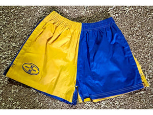Yellow and Royal Blue Harlequin Rugby Shorts