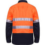 Ritemate Cotton Closed Front Long Sleeved Work Shirt with 3M tape (Non ISO 20471) - RM107VCFR